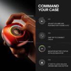 Nirvana Crown, SONIC A.R.C,LEDs, Haptic Feedback, 50dB Hybrid ANC, Spatial Audio Bluetooth Headset (Blazing Red, True Wireless)[AA1097/54] - Image 3