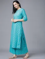 ARKV TEX Women Viscose Rayon Kurta Palazzo Set - Image 3