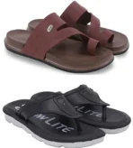 Slipper for Men |Lightweight & Stylish Slipper Sliders Sandal Flipflop for Men Comfort able & Light Weight| Stylish & Anti-Skid | Casual Waterproof Flip Flops| Perfect Filp-Flops for daily wear walking slipper for men Combo pack(IND 9)