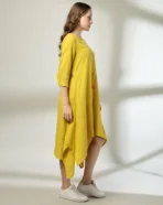 Women Foil Print Handkerchief Dress - Image 3