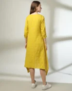 Women Foil Print Handkerchief Dress - Image 4