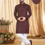 Sr Fashion Men Striped Kurta (Maroon) (AA1102/101)