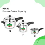 Pearl Special Combo 2 L, 3 L, 5 L Induction Bottom Pressure Cooker (AA1104/286) - Image 4
