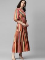 Krunal Raiyani Women Striped Daily Anarkali Kurta[AA1097/47] - Image 3