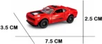 Arizuul 1:64 Mini D0odge Chaallenger SRT Demon Toy Car Dodge Challenger Hellcat Toy Car (Black, Red, Blue, Yellow, Green, Pack of: 1)[AA1098] - Image 3