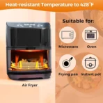 100 PCS Air Fryer Paper Sheets, Disposable Paper Liner for Microwave, Oil-Proof Airfryer Tray [AA1102/317] - Image 2