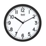 Ajanta Quartz Step Movement Plastic Wall Clock (Black) - Analog, 22 Cm [AA1102/315]