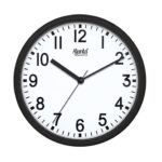 Ajanta Quartz Step Movement Plastic Wall Clock (Black) - Analog, 22 Cm [AA1102/315]