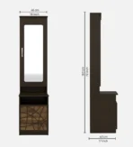 NEUDOT Visit store PARIS Engineered Wood Dressing Table (Finish Color - , WENGE, Knock Down)[aa1098] - Image 2