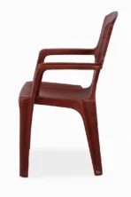 Comfortable Seating for Home & Living Room | Matt & Gloss Pattern Plastic Outdoor Chair (RED, Set of 2, Pre-assembled) [AA1102/298] - Image 3
