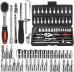 46 In 1 Pcs Tool Kit & Screwdriver and Socket Set,Hand Tool Kit Socket Set (Pack of 46) [AA1096/179]