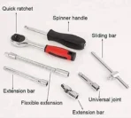 46 In 1 Pcs Tool Kit & Screwdriver and Socket Set,Hand Tool Kit Socket Set (Pack of 46) [AA1096/179] - Image 4