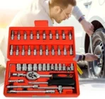 46Pcs Mechanic Tool Kits For Household Auto Repair , Chrome Vanadium Steel Hand Tool Kit (46 Tools) [AA1096/176] - Image 4