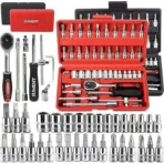 46Pcs Mechanic Tool Kits For Household Auto Repair , Chrome Vanadium Steel Hand Tool Kit (46 Tools) [AA1096/176]
