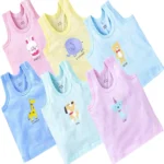 Aparajita Vest For Baby Boys & Baby Girls Cotton (Multicolor, Pack of 6)[AA1098]
