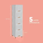 AK 10 ZONE 5 COMPARTMENTS OF PLASTIC CHEST OF DRAWERS (WHITE)[AA1098] - Image 3