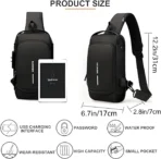 Small 10 L Backpack Sling Bag For Men CrossBody Backpack For Men Women USB Charging Port (Multicolor)(AA1103/200) - Image 5