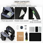 Small 10 L Backpack Sling Bag For Men CrossBody Backpack For Men Women USB Charging Port (Multicolor)(AA1103/200) - Image 3