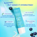 Dot & Key Visit store Sunscreen - SPF 50 PA++++ Blueberry Hydrate Barrier Repair,In-Vivo Tested, with Ceramides (30 g)[AA1098] - Image 4