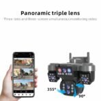 15MP 3 Lens 4G Solar Powered Security Camera | Dual Solar Panel | 128GB Storage | Outdoor Waterproof CCTV | Night Vision, Motion Detection & Two-Way Audio | 4G SIM Based Wireless Camera[AA1098] - Image 2