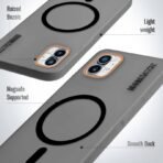 Mr. Case Back Cover for Nothing Phone 1 Sleek Frosted Translucent Back with Wireless Charging Support | Anti-Scratch Shockproof Phone Case - Black[AA1100/136] - Image 3