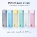 Frosty Square Fridge Water Bottles Set of 6 | 1 Litre BPA Free Plastic Fridge Bottles | Slim Refrigerator Water Bottle Set for Home & Office[AA1100/152] - Image 2