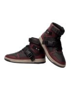 Utility Suit Men and Boys Red and Black Colourblocked Lace Up High Top Sneakers[AA1100/165]