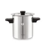 Pigeon-Elegant Stainless Steel Milk Cooker/Boiler/Pot with Handle,Lid,Knob,Whistle | Capacity:2Ltr | Gas and Induction Compatible with Whistle Indication. [AA1100/174]