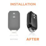 Keyzone Clear TPU Key Cover Compatible for Victoris, Jimny, Baleno, Grand Vitara, Xl6, Ignis, Swift, Ertiga, New Brezza 2022, Dzire, Fronx 2 Button Smart Key (Clear TPU)[aa1098] - Image 2