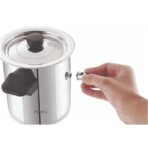 Pigeon-Elegant Stainless Steel Milk Cooker/Boiler/Pot with Handle,Lid,Knob,Whistle | Capacity:2Ltr | Gas and Induction Compatible with Whistle Indication. [AA1100/174] - Image 3