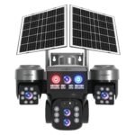 Active Pixel 4G Solar Powered 4MP CCTV 10X Zoom, Triple Camera | PTZ 360° Wireless Outdoor Security Camera | Motion Detection, SIM Card Slot, 2-Way Audio, IP66 Waterproof - G16 (3Cam 10x Zoom)[AA1098/115]
