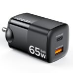 Costar 65W GaN Dual Port Fast Charger QC/PD, 2 in 1 USB & Type C Fast Charger Adapter for Laptop, Lenovo, HP, Asus, Dell, MacBook, iPhone Series, Samsung Galaxy/Note, and Android Devices, Black[AA1100/169]