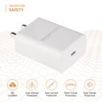Amazon Basics 25W Compact Wall Charger | Type-C Fast Charging Adapter for Samsung, Xiaomi Phones and iPhone (White, Without Cable)[AA1098] - Image 3