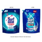 Surf Excel Matic Top Load Liquid Detergent 5L Refill Pouch, Specially designed to remove Tough Dried Stains, 1st time in Washing Machine[aa1098] - Image 3