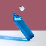 SAND DUNE Set of 6, 800 ml Each Blue Glass water bottle, with Leak-Proof Airtight Stainless-Steel Lid for Water, Smoothie, Juices - Reusable Travel Glass Drinking Fridge Bottles[AA1100/151] - Image 2