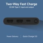 Xiaomi Power Bank 4i 10000mAh 22.5W Fast Charging PD|Smart 12 Layer Protection| Durable Steel Casing |Triple Output Ports|Supports All Phone(MI Power Bank),Black[AA1102/328] - Image 4