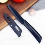 Kitchen Knife Set, 3-Piece, High Carbon Stainless Steel, Chef Utility Santoku Knives with Ergonomic (Black)Kitchen Knife Set, 3-Piece, High Carbon Stainless Steel, Chef Utility Santoku Knives with Ergonomic (Black)[AA1098] - Image 4