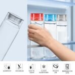 CELLO H2O Glass Fridge Water Bottle with Plastic Cap Set of 6, 920ml, Clear | Leakproof & Durable | Wide Mouth, Easy To Clean | Multi Set Glass Water Bottle for Kitchen, Home, Office, Gym, Travel[AA1100/148] - Image 2