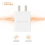 Amazon Basics 25W Compact Wall Charger | Type-C Fast Charging Adapter for Samsung, Xiaomi Phones and iPhone (White, Without Cable)[AA1098] - Image 2