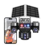 15MP 3 Lens 4G Solar Powered Security Camera | Dual Solar Panel | 128GB Storage | Outdoor Waterproof CCTV | Night Vision, Motion Detection & Two-Way Audio | 4G SIM Based Wireless Camera[AA1098]