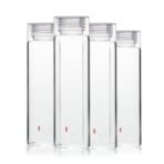 CELLO H2O Premium Edition Water Bottles Set of 4, 1000ml Each, Transparent | Food Grade, Leakproof Easy to Carry Backpack Bottle | Reusable Set of Pet Fridge Bottles for School Kids, Office & Gifting[AA1100/145]
