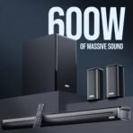 Mivi Fort Hip-Hop 6000 Home Theatre [2025 Latest Launch], 600 Watts Soundbar with cinematic sound, 5.1 Channel, Multiple EQ & Input Modes, BT v5.3, Remote Accessibility, Made in India Sound bar for TV[AA1098] - Image 4