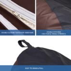 Amazon Brand - Solimo Premium Faux Leather Bean Bag, Filled with Beans | Capacity: Upto 6 Ft Height, 120 KG Weight | 3XL | Black and Brown[aa1098] - Image 2