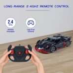 Amazon Brand - Jam & Honey Remote Control Car for Kids | High-Speed RC Car with Rechargeable Lithium Battery | Type-C Charging | LED Headlights | Black&Red  (AA1104/291) - Image 5