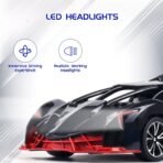 Amazon Brand - Jam & Honey Remote Control Car for Kids | High-Speed RC Car with Rechargeable Lithium Battery | Type-C Charging | LED Headlights | Black&Red  (AA1104/291) - Image 4