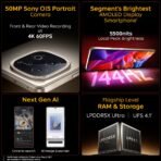 iQOO Neo 10 (Titanium Chrome, 8GB RAM, 256GB Storage) | Snapdragon 8s Gen 4 Processor & SuperComputing Chip Q1 | 7000 mAh Battery | Segment’s Highest 144 FPS Gaming Smartphone [AA1096/173] - Image 2