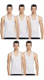 Rupa Jon Sleeveless Vest for Men, 100% Cotton Material, Round Neck, Pack of 5 (AA1104/293) - Image 4