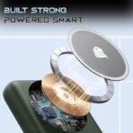 Kratos Magsafe Wireless Power Bank 10000mAh, 22.5W Fast Charging with 15W Wireless Output, Strong Magnetic Hold, USB Type-C, Compatible with iPhone 12 & Above, Android Qi Devices (Green)[AA1100/170] - Image 3