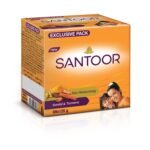 Santoor Skin Moisturizing Sandal & Turmeric Bathing Soap with Nourishing & Anti-Aging Properties| For Soft & Smooth and Younger-Looking Skin| For All Skin Types| Pack of 8, 125g[AA1100/131]