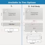 120 GSM Transparent Gloss | Laptop Back Skin with Palm Rest Skin | Thick Vinyl Wrap Lamination Cover for 14/15.6/16 inch Laptops | Residue Free[AA1098]